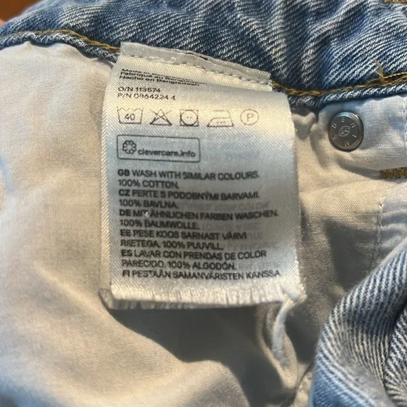 &Denim Loose Straight Distressed Jeans US 4 - Picture 7 of 15